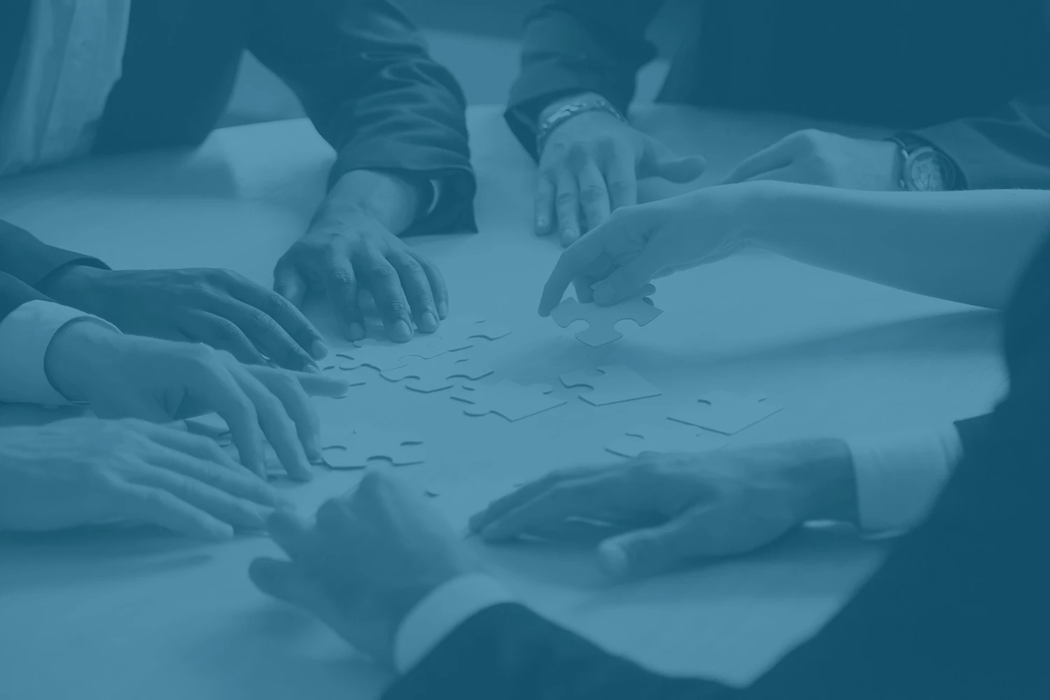 Atlanta team building session to solve a puzzle